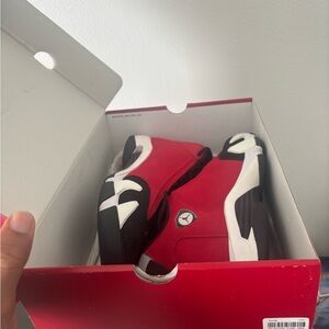 Jordan Red and Black Sneakers